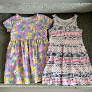 4T Sundresses, Butterfly Play-dress with pockets, Sleeveless Geometric
